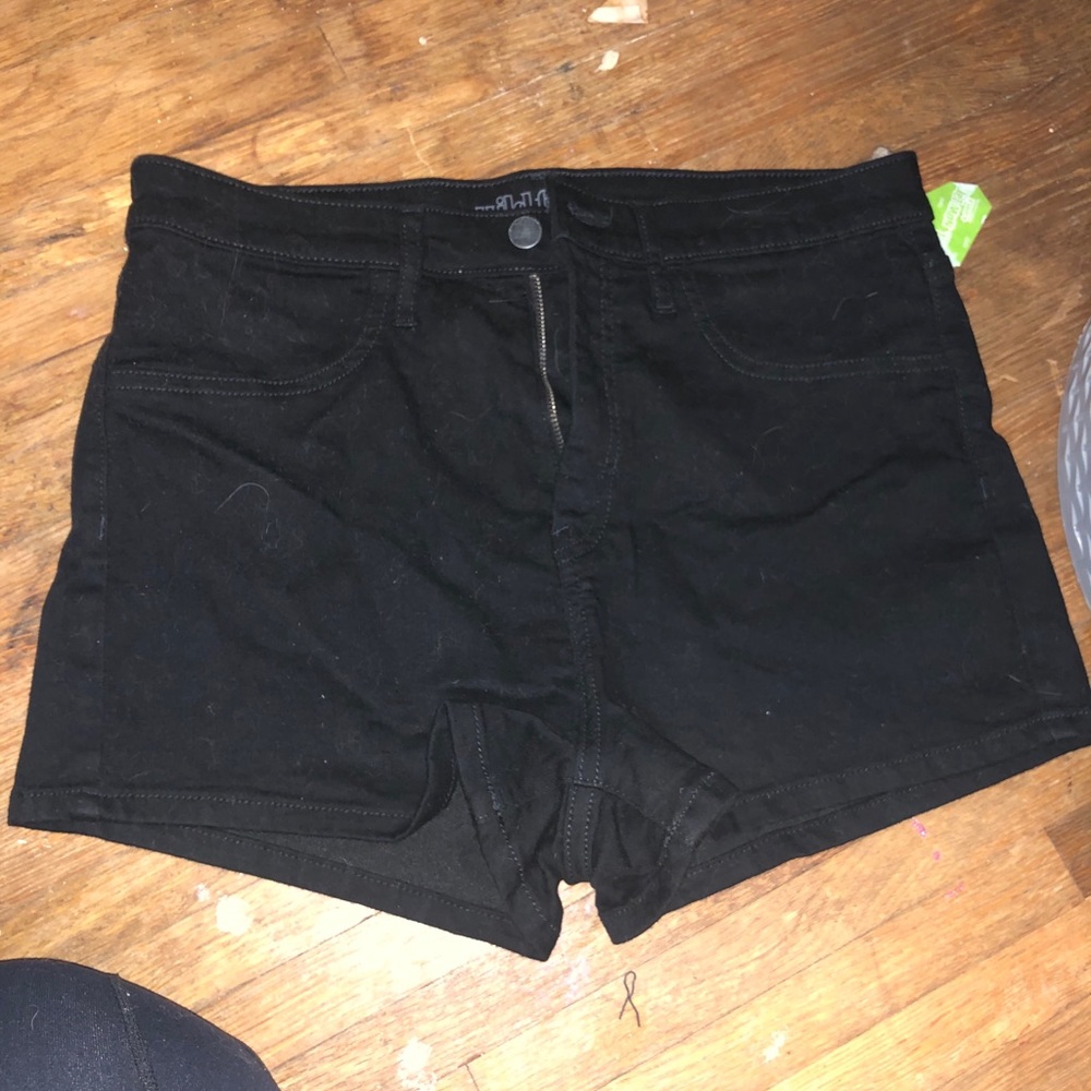 Black Denim Shorts